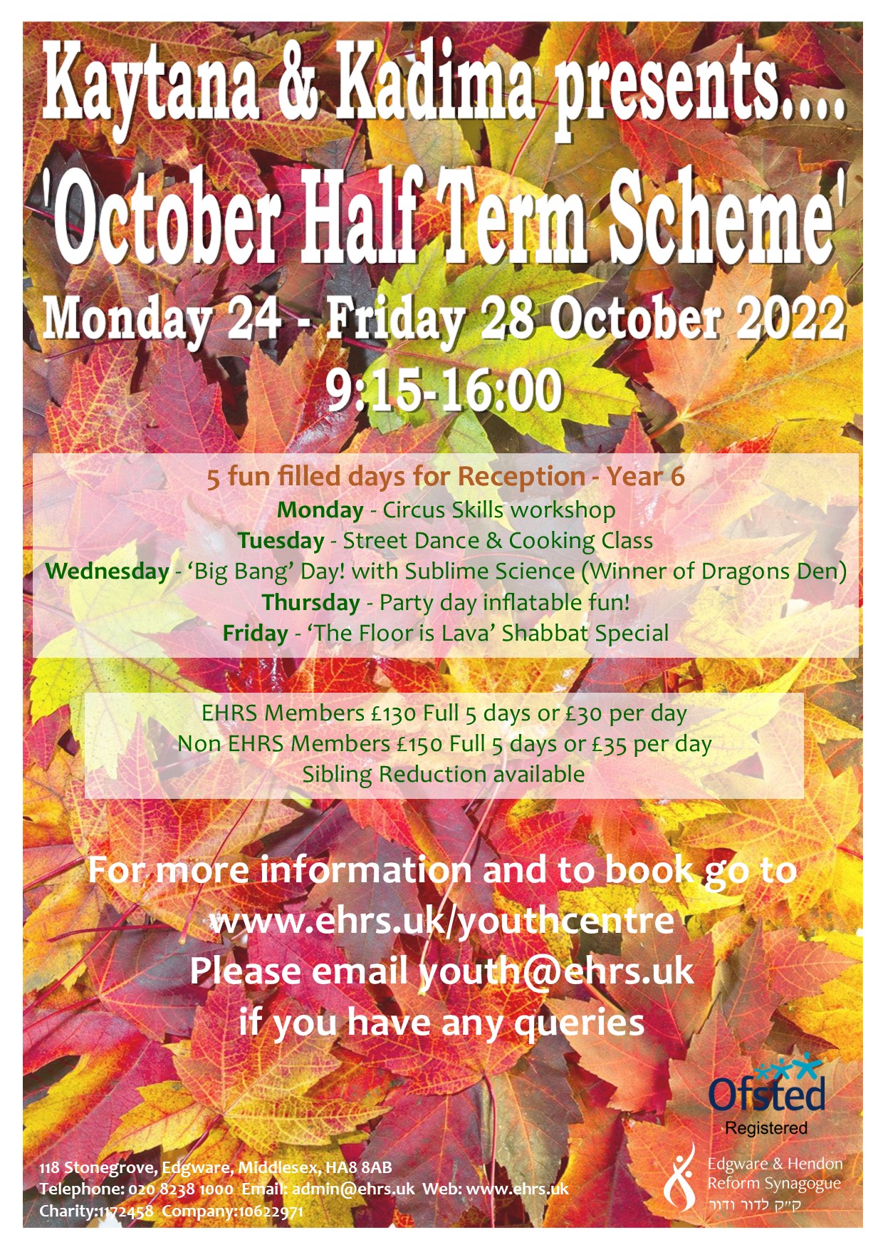 October Half Term Scheme 2022 EHRS